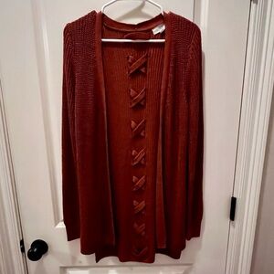 Women's Rust Sweater with Back Details